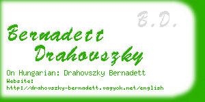 bernadett drahovszky business card